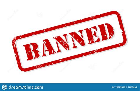 Banned Rubber Stamp Vector stock vector. Illustration of sign - 176587689