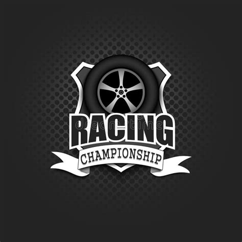 Racing Logo Template Design Stock Vector Illustration Of Retro