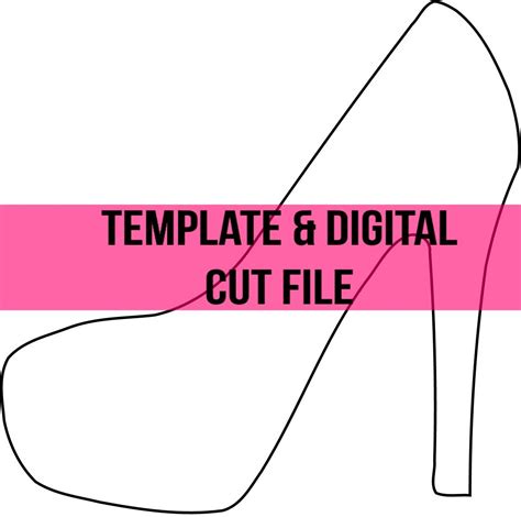 High Heel Shoe Stiletto Template Digital Cut File Artofit