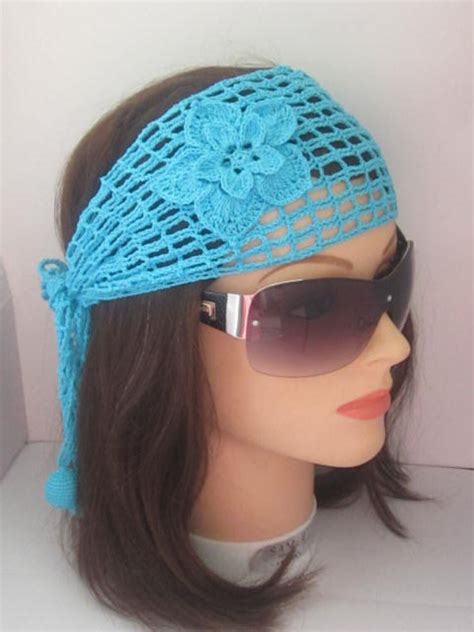 Crochet Summer Women Headband Boho Head Wrap Lace Head Band Etsy
