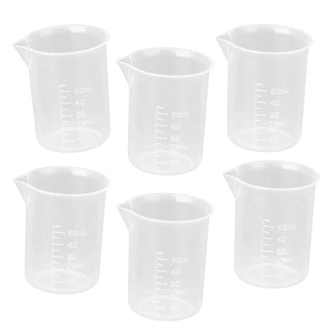Set Of 30 Mini Measuring Cups 50 Ml Transparent Pp For Frequent Use