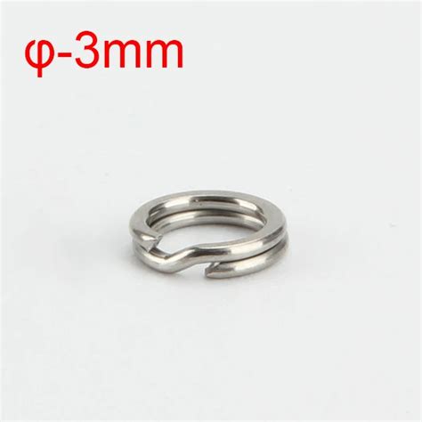 100pcs Stainless Steel Split Ring Diameter 3mm 5mm Heavy Duty Fishing