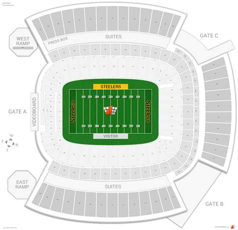 Pittsburgh Steelers Seating Guide - Heinz Field - RateYourSeats.com
