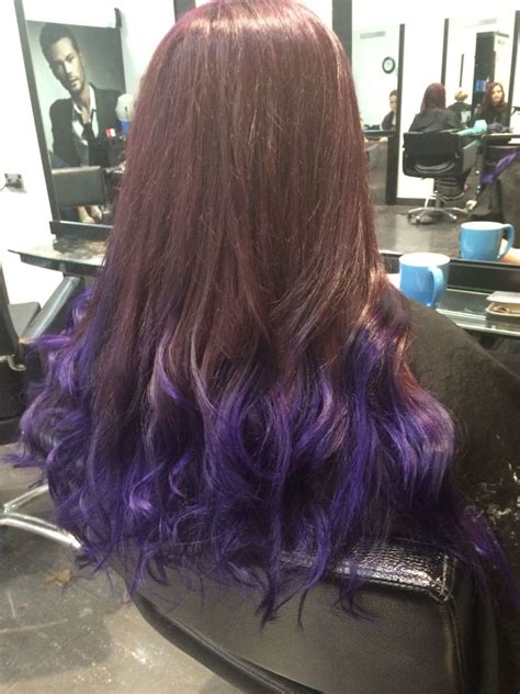 Bright Purple Dip Dye Eden Hair Hair Styles Purple Dip Dye