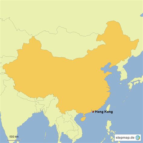 Stepmap China Mit Hk Landkarte Für Asien