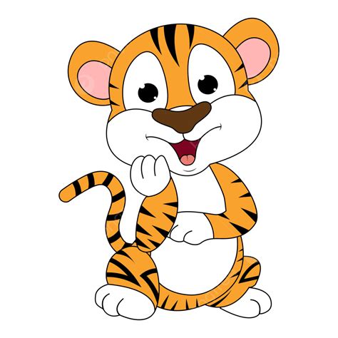 New Cute Tiger Animal Clipart Png Cartoon Transparent