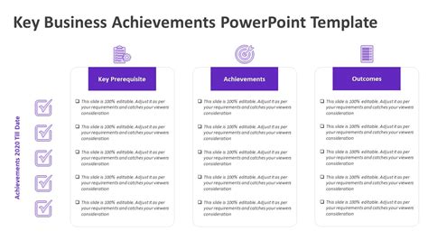 Key Business Achievements Powerpoint Template Achievement Ppt