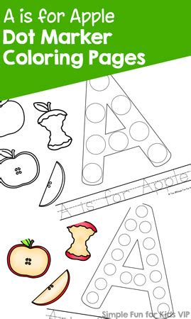 Reviewed in the united states on april 3, 2017. A is for Apple Dot Marker Coloring Pages - Simple Fun for ...