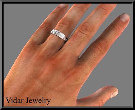 Discover designer unique mens wedding bands and wedding rings for men. Unique Mens Wedding Bands White Gold | Vidar Jewelry ...