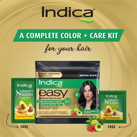 Buy Indica Easy In Care Kit Minutes Shampoo Hair Color Free