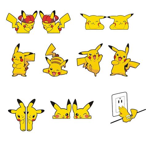 Pegatinas Kawaii Pokemon Pikachu Para Coche Calcoman As Impermeables