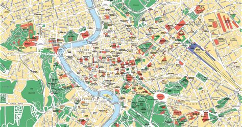 Map Of Rome Tourist Attractions Sightseeing And Tourist Tour
