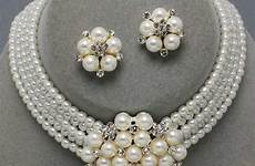pearl jewelry sets beautiful lady