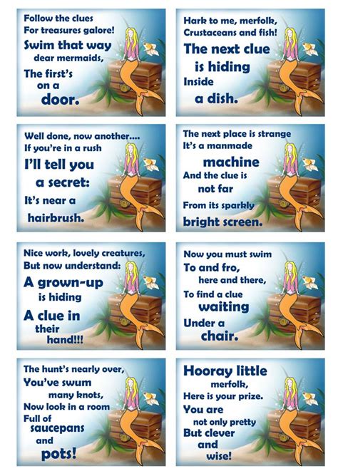 There are various ways you can do an indoor birthday scavenger hunt. Two Treasure Hunts - Pirates and Mermaids | Treasure hunt ...