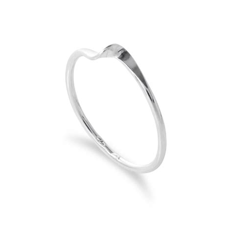 Sterling Silver 1mm Stacking Ring With Single Twist Size I U