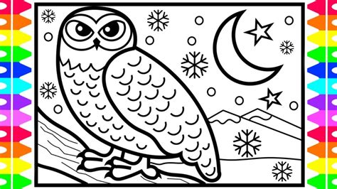 Snowy Owl Drawing Cartoon This Tutorial Shows The Sketching And