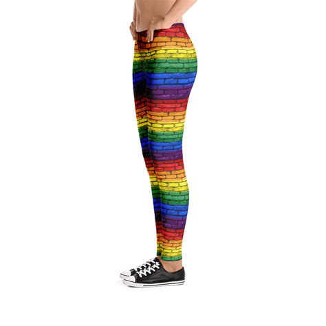 Womens Pride Rainbow Print Leggings