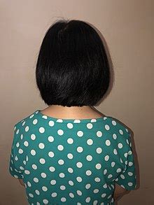The long hair from the sides covers the. Bob cut - Wikipedia