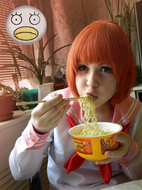 Breaking that yolk is pure pleasure. Kagura tyan eating noodles by archi83 on DeviantArt