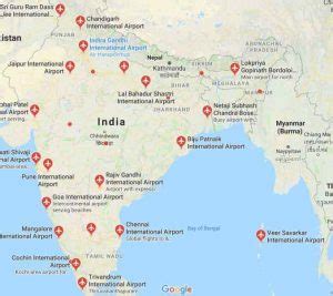 Airports In India Map