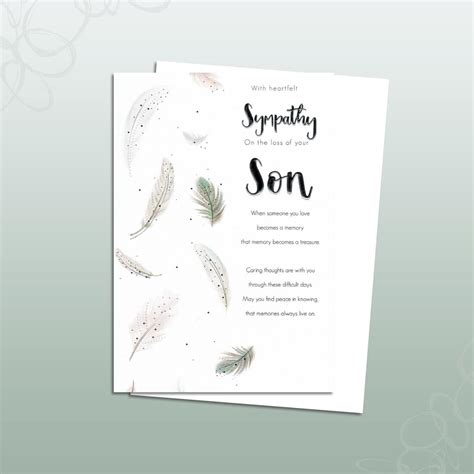 Things To Write In Sympathy Card For Loss Of Son