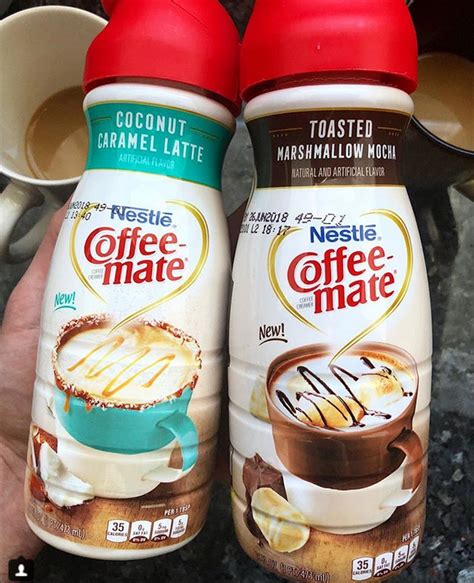6 boxes nestle 4.27 oz mini marshmallows rich milk chocolate 6 ct hot cocoa mix. Coffee Mate Coffee Creamers - Coconut Caramel Latte and Toasted Marshmallow Mocha | Toasted ...