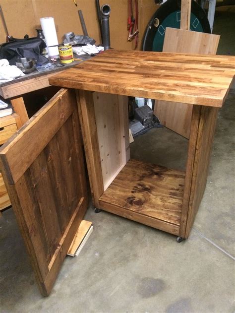 Lower cabinet, upper cabinets, countertop and a sink. Danby DAR044A6BSLDB Kegerator Cabinet Build - Home Brew Forums | Kegerator cabinet, Outdoor ...