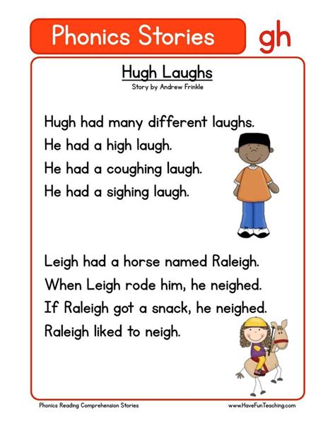 Jolly phonics) reading curriculum, are in the same catchment areas. Hugh Laughs GH Phonics Stories Reading Comprehension ...