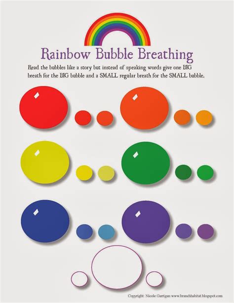 Branch Habitat Rainbow Breathing Exercise And Worksheet Yoga For