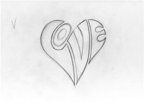 Love Heart Shape Sketch Cool Heart Drawings Love Heart Drawing