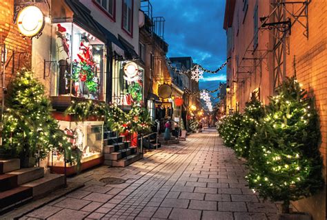 Christmas Decoration At Rue Du Petitchamplain In Lower Old ...