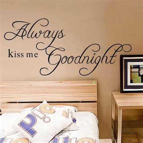 Buy 58x26cm Creative Diy Always Kiss Me Goodnight Quote Removable Wall Sticker