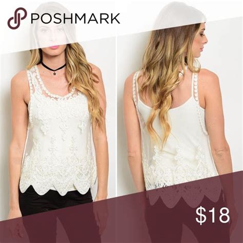 Sheer Off White Lace Tank Lace Tank White Lace Clothes Design
