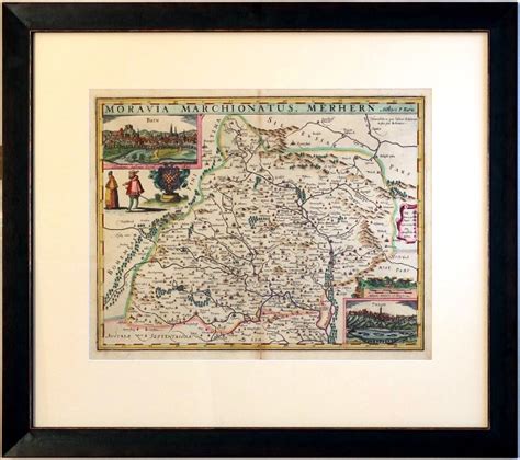 Antique Map Moravia Marchionatus Merhern