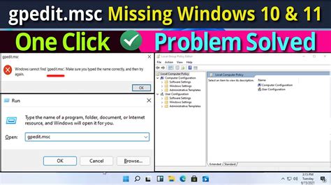 Windows Cannot Find Gpedit Msc Windows