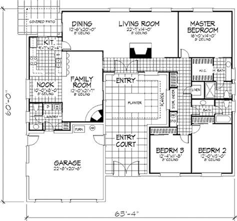 Mediterranean Style House Plan 3 Beds 25 Baths 2377 Sqft Plan 320