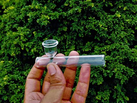 Buy Handmade Thick Clear Glass Smoking Pipe Online