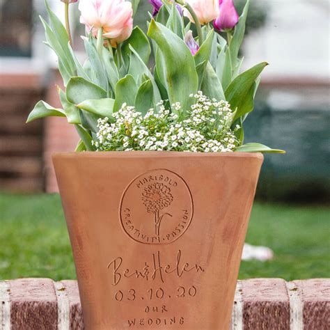 Personalised Wedding Or Anniversary Flower Pot By Letterfest