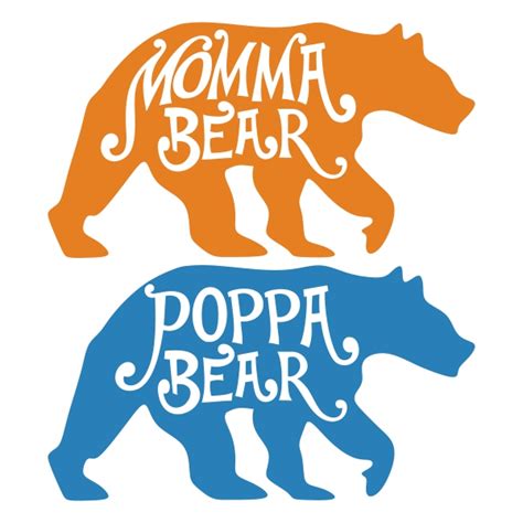 Download Momma Bear Poppa Baby Cuttable Designs