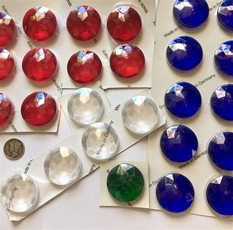 30mm Double Faceted Glass Jewels For Stained Glass And Lead Four
