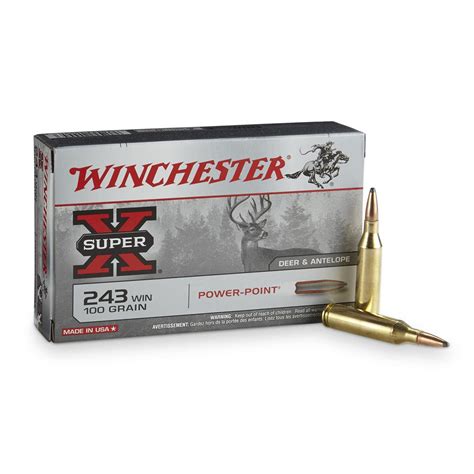 Winchester Super X 243 Winchester Pp 100 Grain 20 Rounds 12118