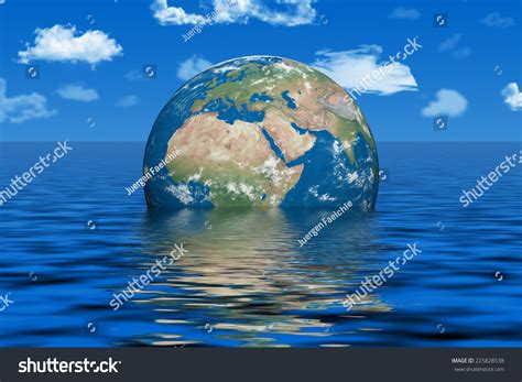 Earth Under Water Earth Texture By Nasagov Stock Photo 225828538