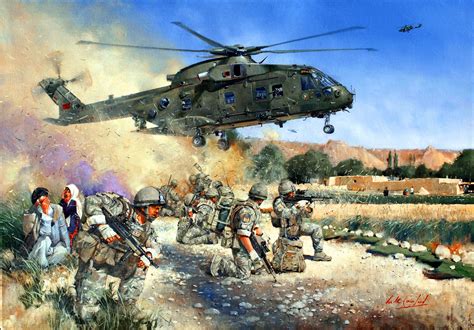 Us Troops In Afghanistan By Graeme Lothian Military Art Military