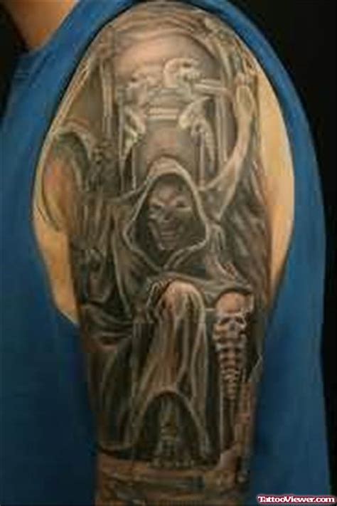 Dark Scary Grim Reaper Tattoo
