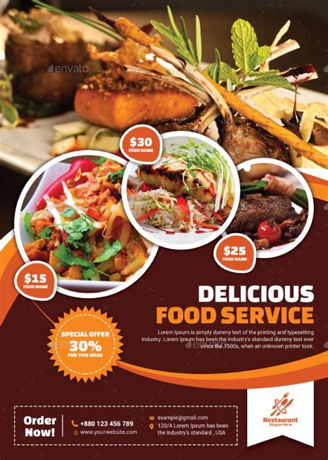 17 Food Flyer Templates Illustrator Indesign Ms Word Pages