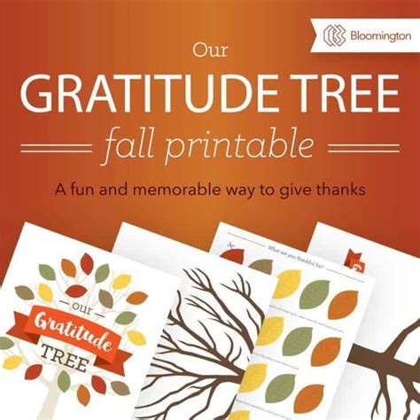 Printable Gratitude Tree Free Until October 15 2017