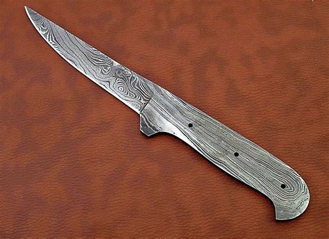 Knife Making Supplies Damascus Steel Blank Blade 95 Inches Long Hand