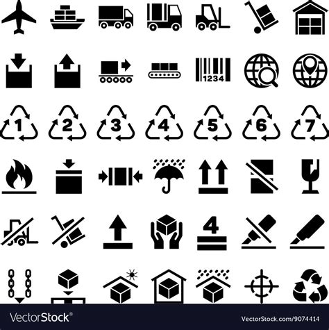 Logistic Delivery Packing Sign And Transportation Vector Image