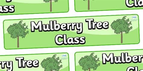Free Mulberry Tree Themed Classroom Display Banner