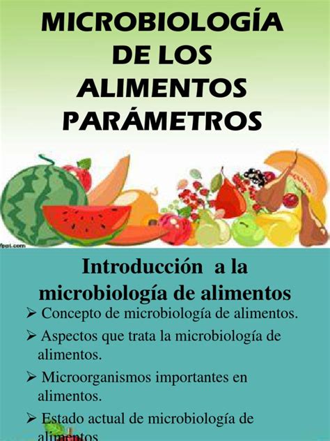 Microbiología De Los Alimentos 1 Pdf Microbiología Alimentos